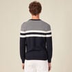 Pull manches longues bleu marine homme