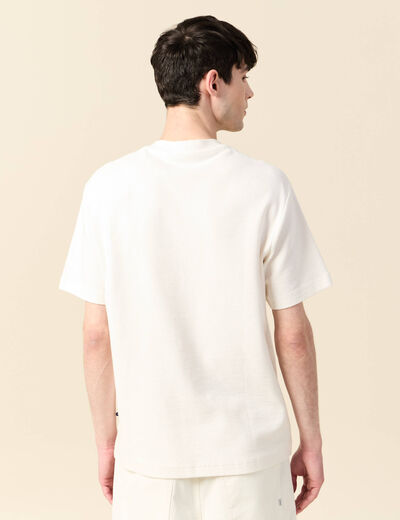 T-shirt manches courtes ecru homme