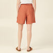 Bermuda large ceinturé orange femme