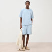 Short bleu ciel homme