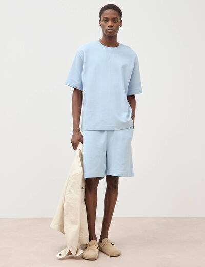 Short bleu ciel homme