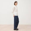 Chemise en coton manches longues ecru femme