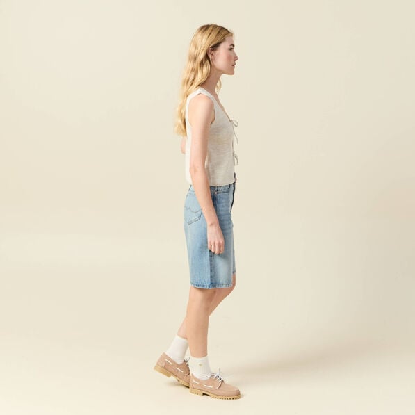 debardeur tricot noue creme femme Débardeur tricot noué creme femme