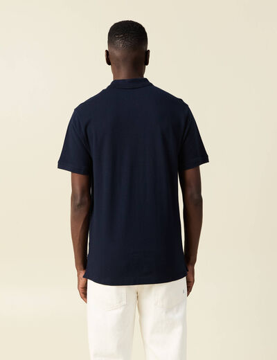 Polo éco-responsable bleu marine homme