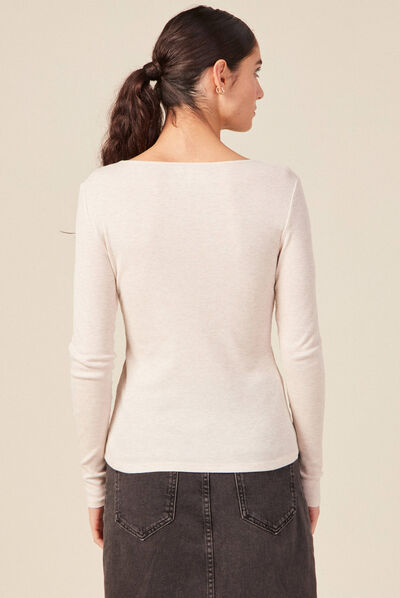 T-shirt éco-responsable beige femme