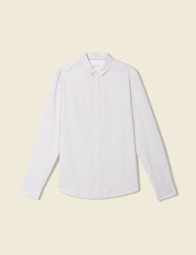 Chemise manches longues blanc homme
