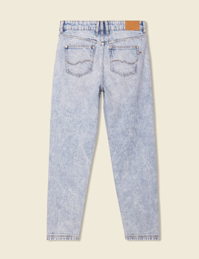 Jeans boyfriend 7/8ème denim snow bleu femme