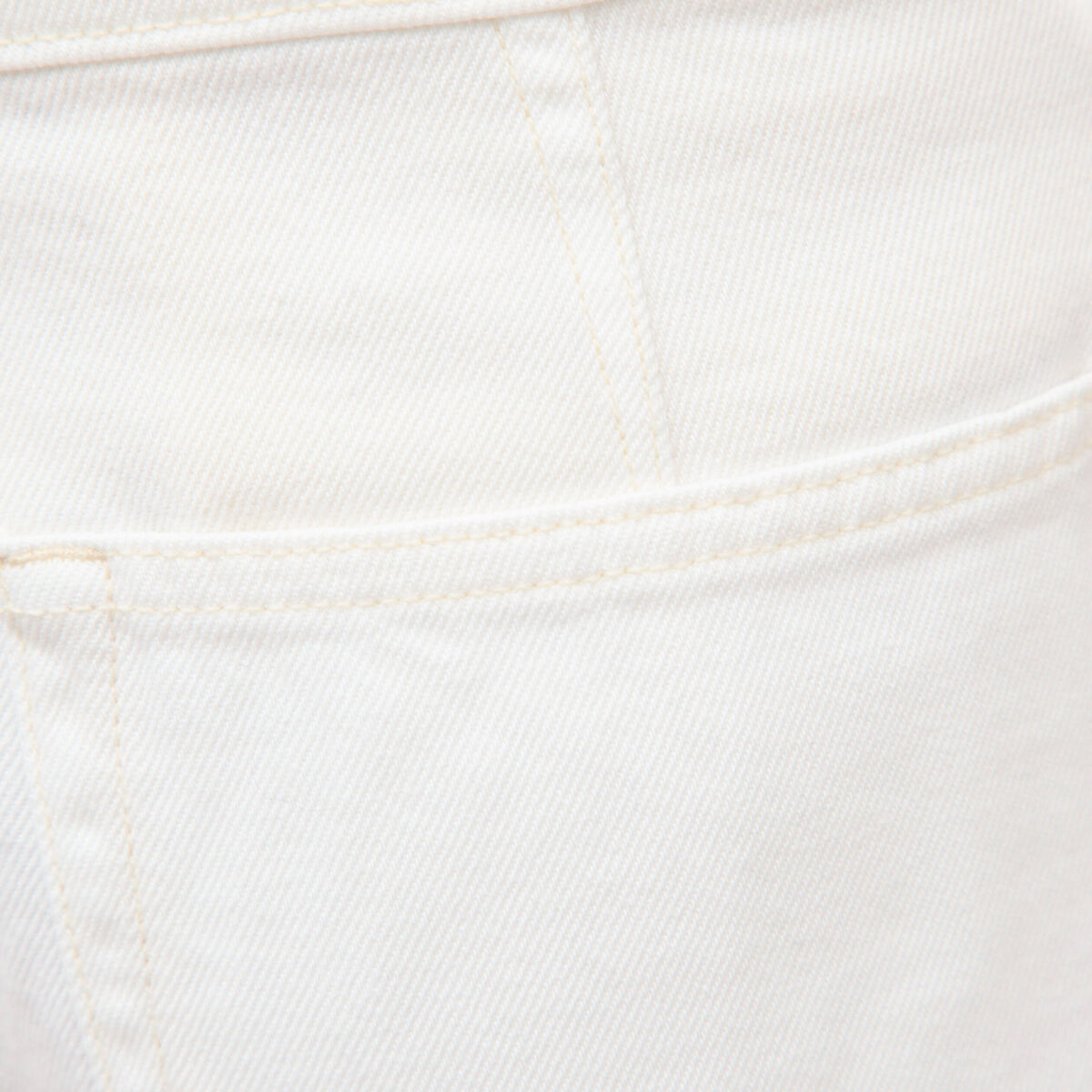 Jeans barrel taille haute 7/8&egrave;me denim blanc femme
