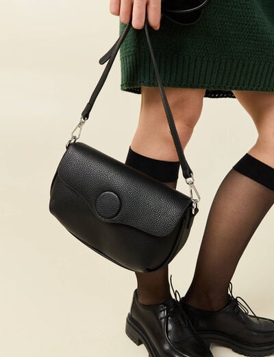 Sac à rabat noir femme