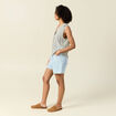 Blouse sans manches bleu femme