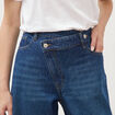 Jeans loose taille haute en coton denim stone femme