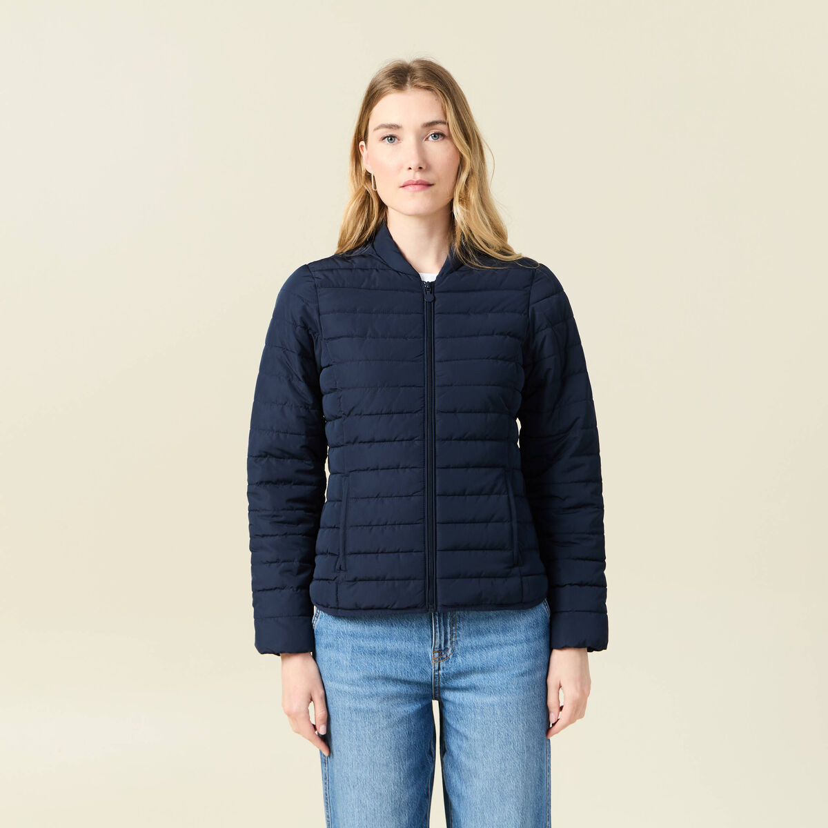 Doudoune éco-responsable bleu marine femme
