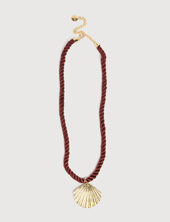 Collier marron cognac femme