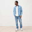 Jeans straight denim used homme