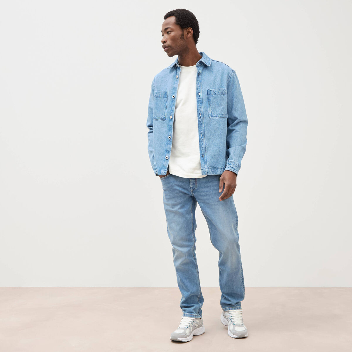 Jeans straight denim used homme