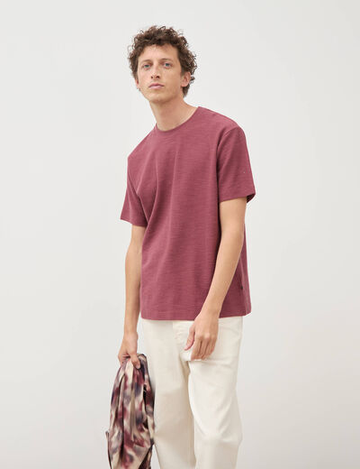 T-shirt manches courtes vieux rose homme