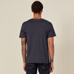 T-shirt cintr&eacute; col rond manches courtes bleu fonc&eacute; homme