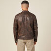 Blouson simili cuir vert kaki homme