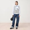 Jeans straight taille standard denim brut femme