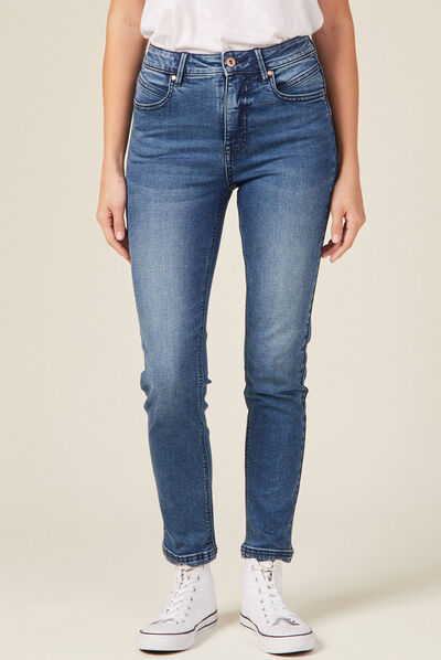 Jeans slim éco-responsable denim stone femme