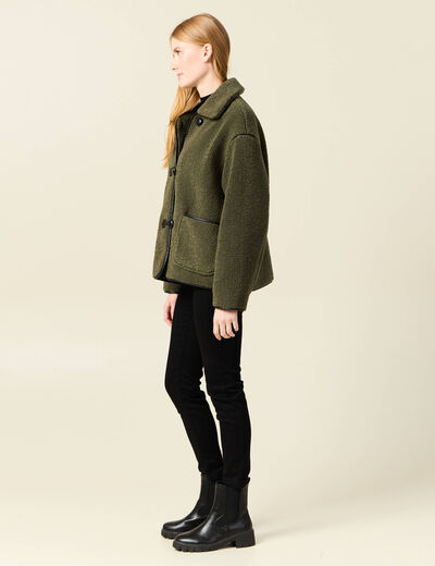 Manteau vert kaki femme