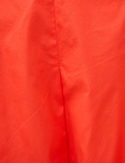Jupe longue &eacute;vas&eacute;e en coton ray&eacute; orange fonc&eacute; femme