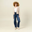 Veste blazer double boutonnage beige femme