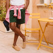 Bermuda en velours vert homme