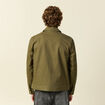 Blouson droit court en coton vert kaki homme