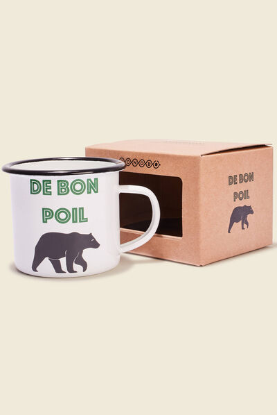 Tasse avec boîte ecru homme