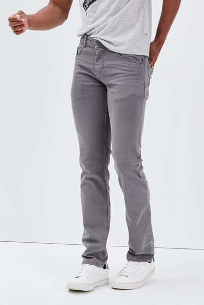 Jeans straight homme denim gris homme