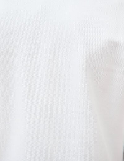 Polo droit manches longues blanc homme