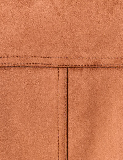 Veste manches longues doubl&eacute;e camel femme
