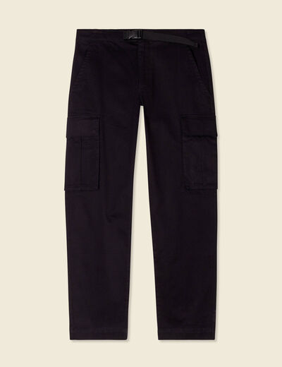 Pantalon cargo poches côtés noir homme
