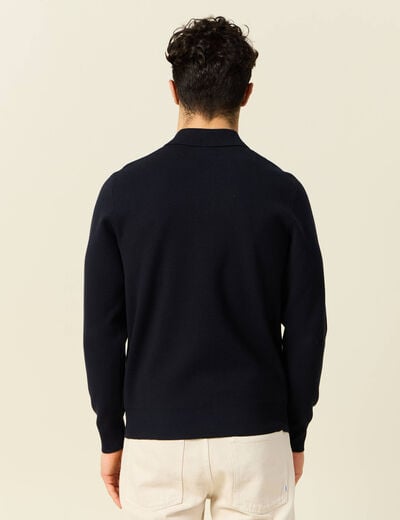 Gilet manches longues bleu marine homme