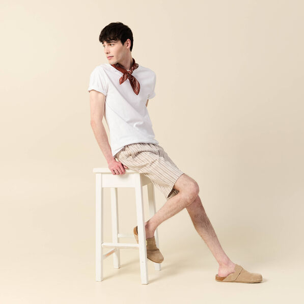 Bermuda droit à coulisse sable homme