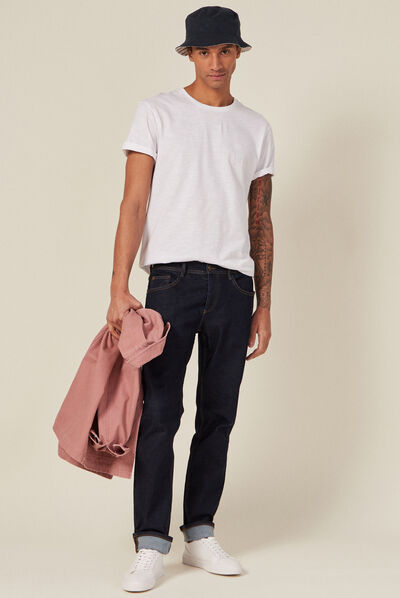 T-shirt Instinct col rond blanc homme