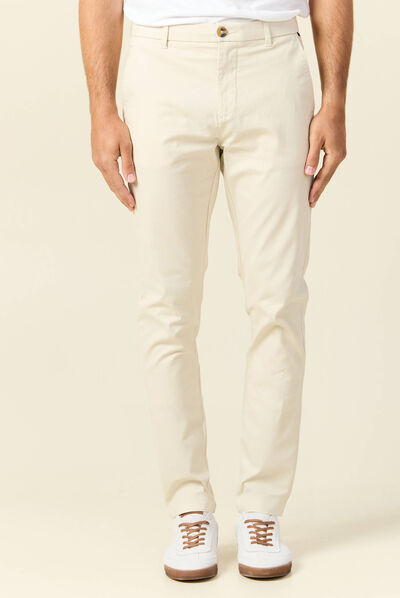 Pantalon slim Instinct chino sable homme