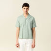Chemise manches courtes vert olive homme