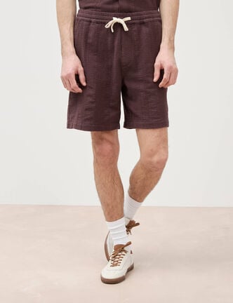 Bermuda marron fonc&eacute; homme