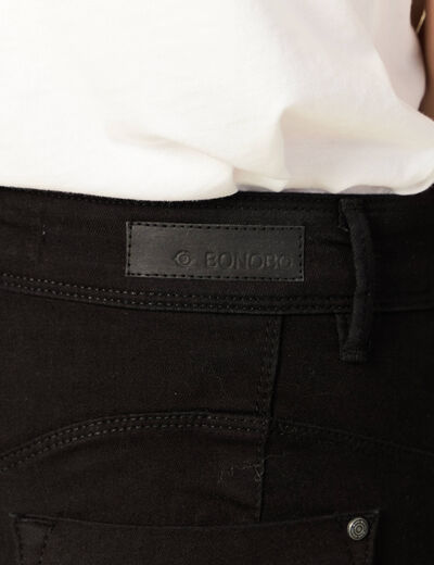 Jeans skinny push-up taille standard denim noir femme