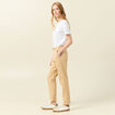 Pantalon chino cigarette beige femme
