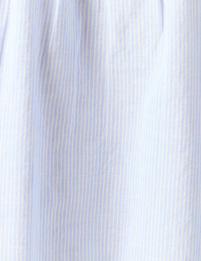 Chemise manches 3/4 brodée blanc femme