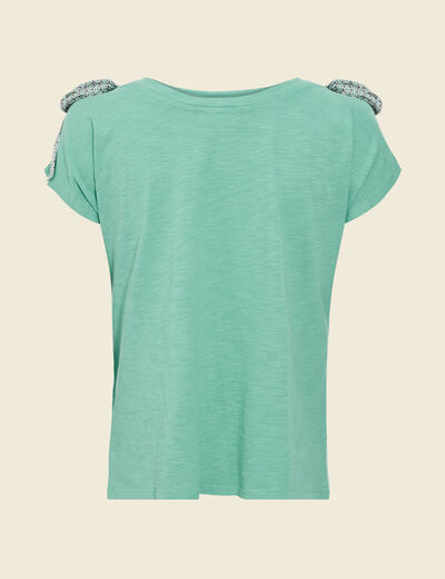T-shirt manches courtes vert menthe femme