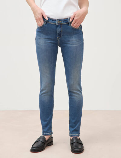 Jeans skinny push up 7/8&egrave;me denim stone femme
