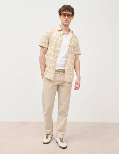 Pantalon chino avec ceinture sable homme