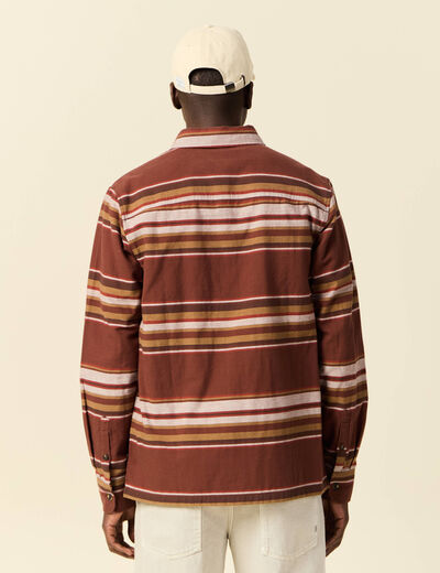 Surchemise manches longues bordeaux homme