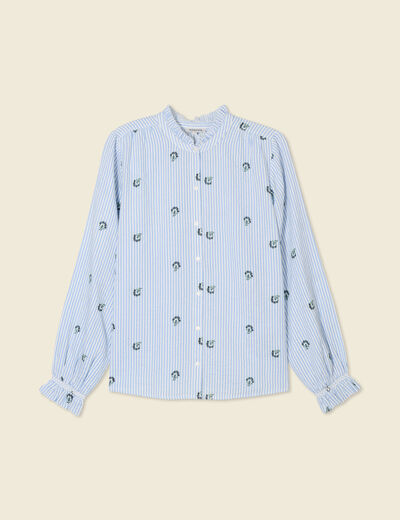 Chemise manches longues blanc femme