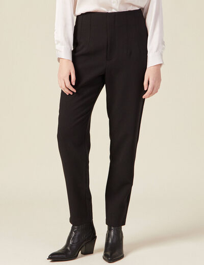 Pantalon cigarette noir femme