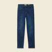Jeans slim taille haute 7/8ème denim brut femme